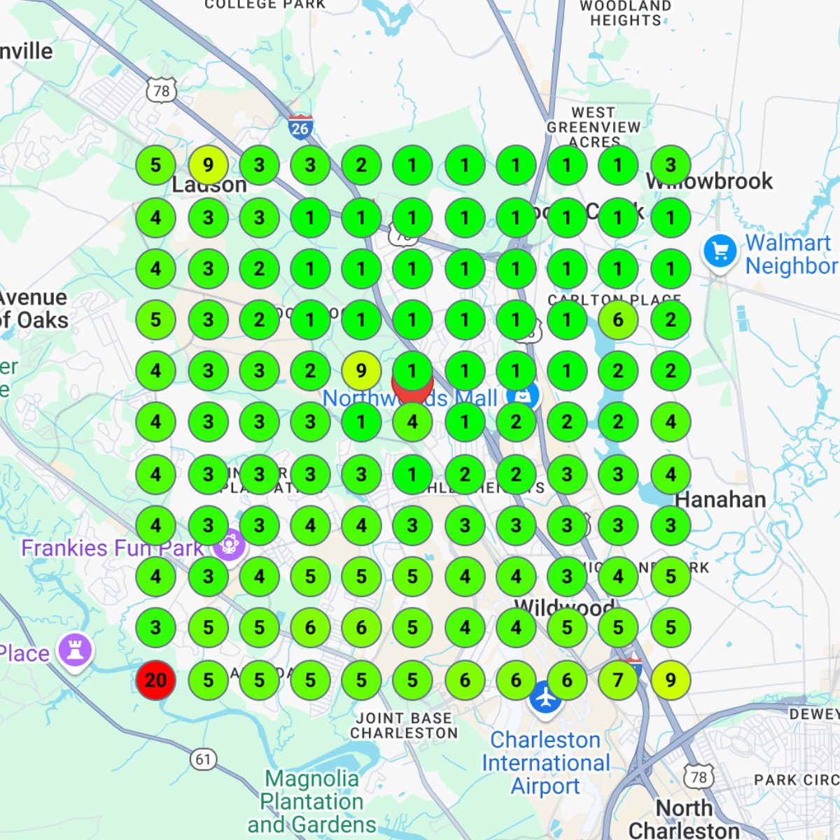 A Google Maps Ranking App - Map CheckIns